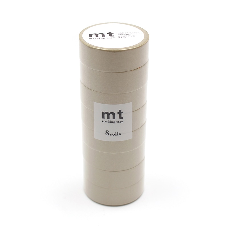 カモ井加工紙 マスキングテープ　mt　 ベージュ MT08P200R　8巻/パック（ご注文単位1パック）【直送品】