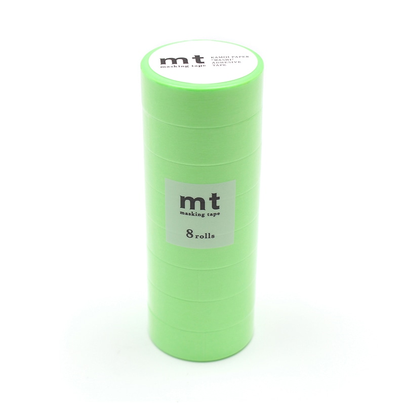 カモ井加工紙 マスキングテープ　mt　 ショッキンググリーン MT08P211R　8巻/パック（ご注文単位1パック）【直送品】
