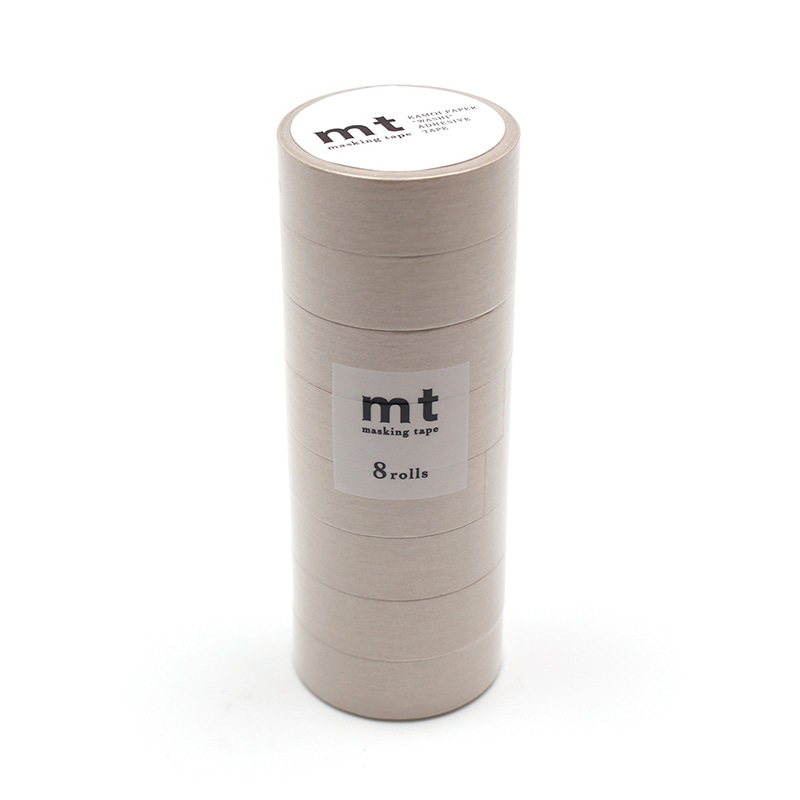 カモ井加工紙 マスキングテープ　mt　 パステルココア MT08P496　8巻/パック（ご注文単位1パック）【直送品】