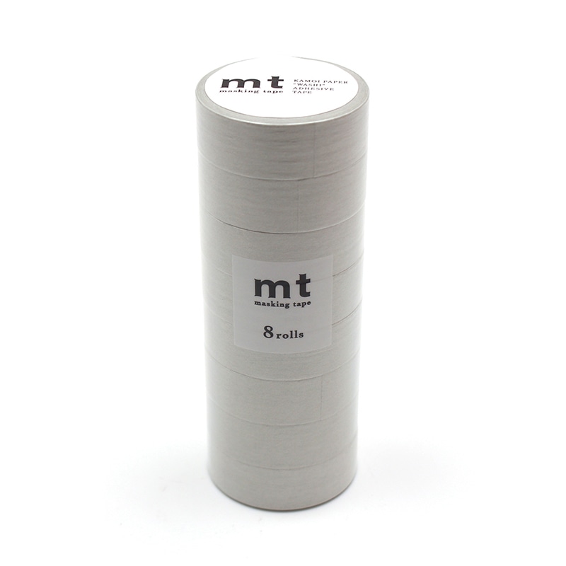 カモ井加工紙 マスキングテープ　mt　 パステルパールグレー MT08P497　8巻/パック（ご注文単位1パック）【直送品】