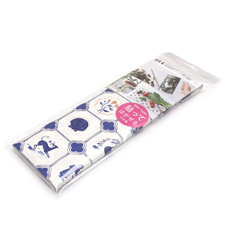 カモ井加工紙 mt casa リメイクシート ポーリー・ファーン Blue Tile MTCARPF01 1枚（ご注文単位1枚）【直送品】