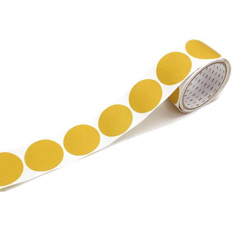 カモ井加工紙 丸シールロール 100枚 マットマスタード MTSEAR02 1個(ご注文単位1個)【直送品】
