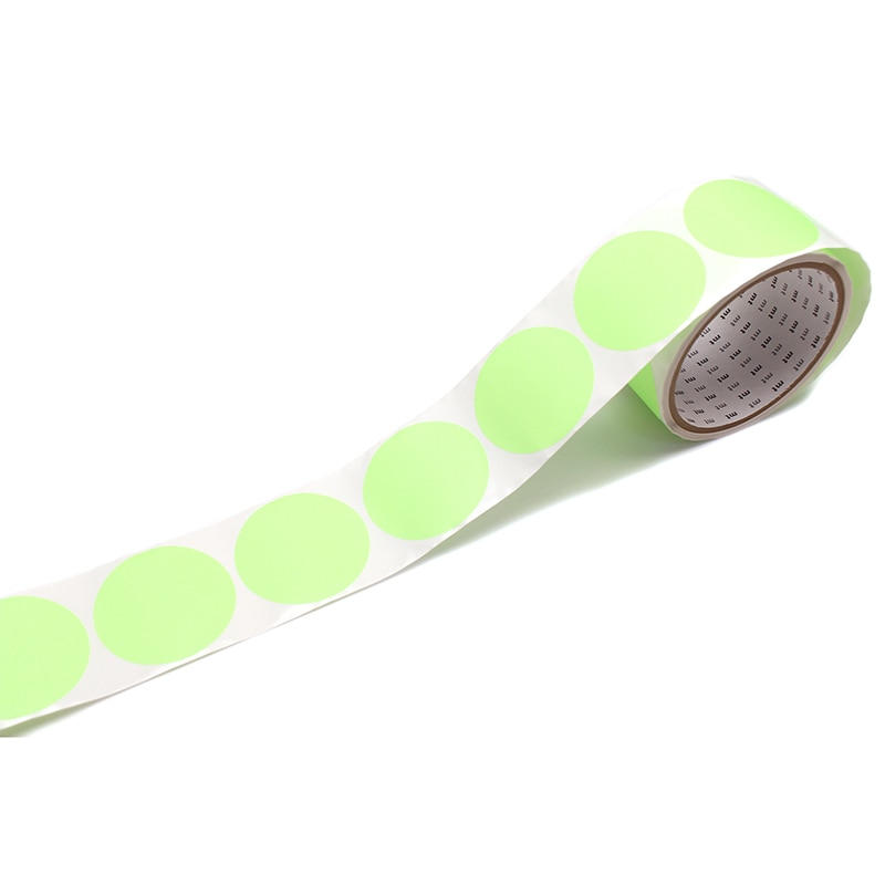 カモ井加工紙 丸シールロール　100枚 ショッキンググリーン MTSEAR12 1個（ご注文単位1個）【直送品】