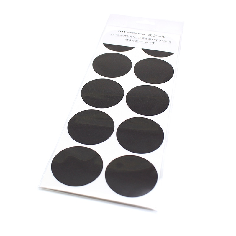 カモ井加工紙 丸シールシート 30枚 マットブラック MTSEAS06 1個(ご注文単位1個)【直送品】