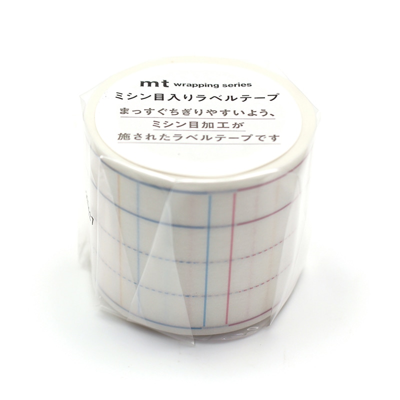 カモ井加工紙 ミシン目入りラベルテープ メモ罫 MTPERF02 1巻(ご注文単位1巻)【直送品】