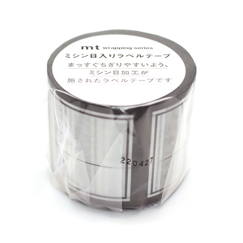 カモ井加工紙 ミシン目入りラベルテープ しかくラベル MTPERF03 1巻(ご注文単位1巻)【直送品】