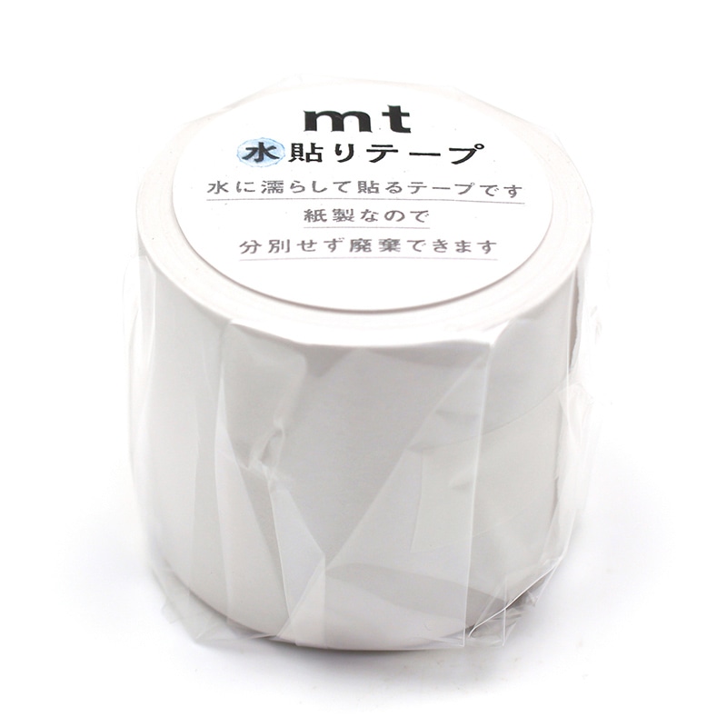 カモ井加工紙 水貼りテープ mt ホワイト MTGAMT01 1巻(ご注文単位1巻)【直送品】
