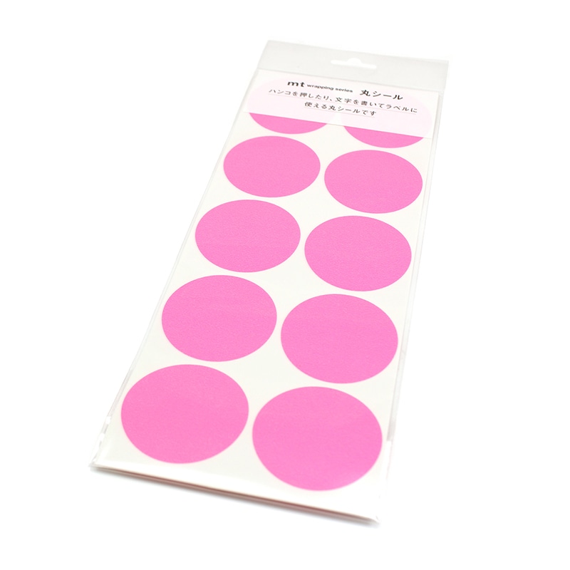 カモ井加工紙 丸シールシート 30枚 ショッキングピンク MTSEAS08 1個(ご注文単位1個)【直送品】