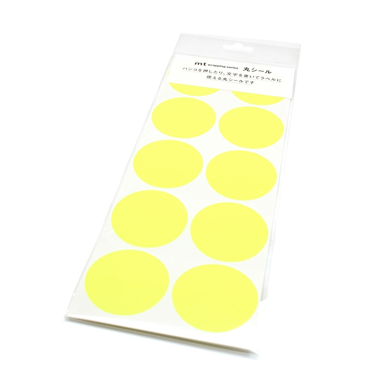 カモ井加工紙 丸シールシート　30枚 ショッキングイエロー MTSEAS11 1個（ご注文単位1個）【直送品】