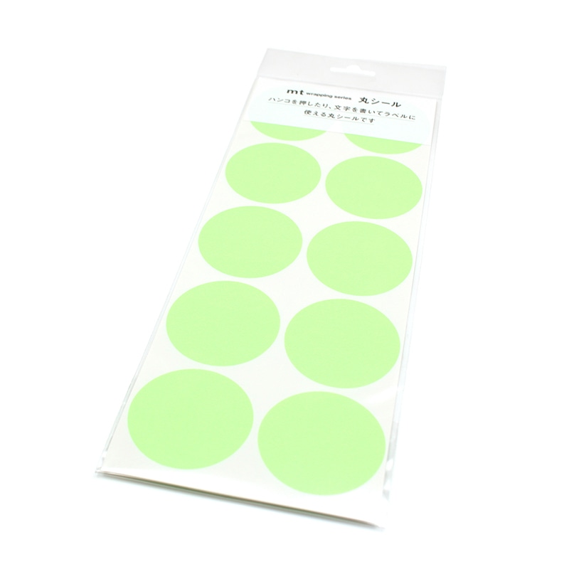カモ井加工紙 丸シールシート　30枚 ショッキンググリーン MTSEAS12 1個（ご注文単位1個）【直送品】