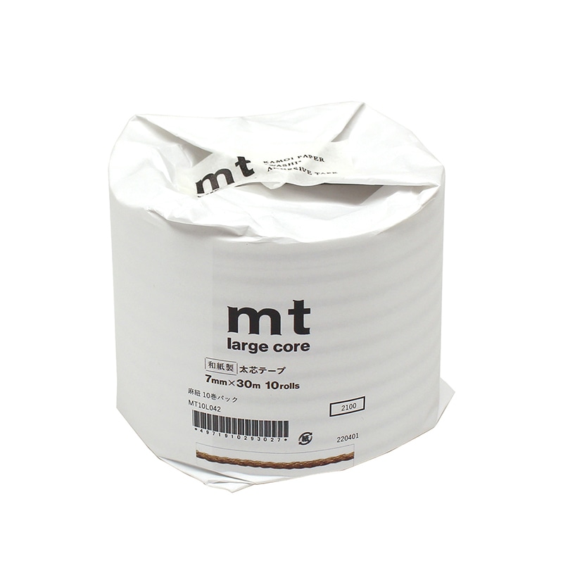 カモ井加工紙 マスキングテープ　mt　large　core 10巻パック　麻紐 MT10L042 1パック（ご注文単位1パック）【直送品】