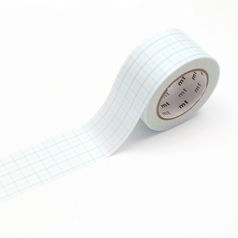 カモ井加工紙 mt キッチン用ラベルテープ 方眼・ブルー MTHOU016 1個(ご注文単位1個)【直送品】