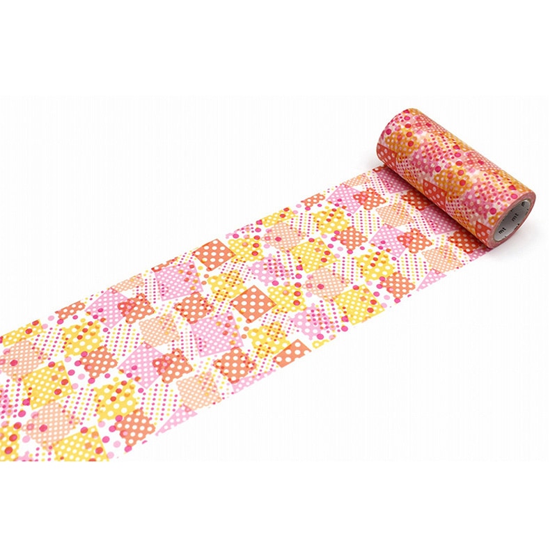 カモ井加工紙 マスキングテープ mt 1P ネガポジドット・ピンク MT10W422 1巻（ご注文単位1巻）【直送品】