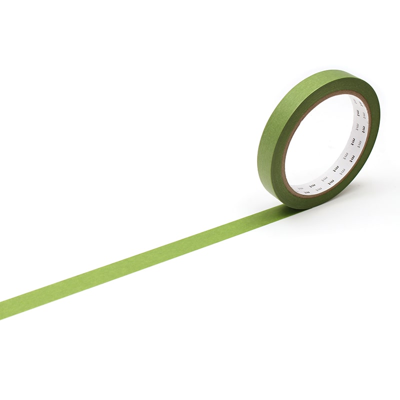 カモ井加工紙 マスキングテープ mt large core 和紙 マットオリーブグリーン MT01L050 1巻(ご注文単位1巻)【直送品】