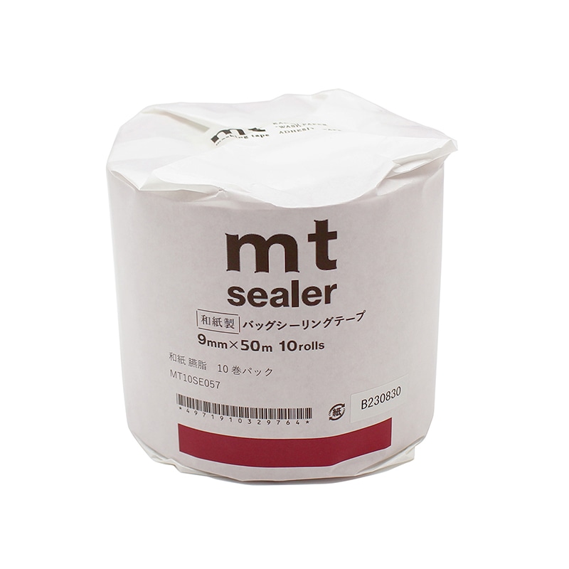 カモ井加工紙 バッグシーラーテープ mt sealer 10巻 和紙 臙脂 MT10SE057 1パック(ご注文単位1パック)【直送品】