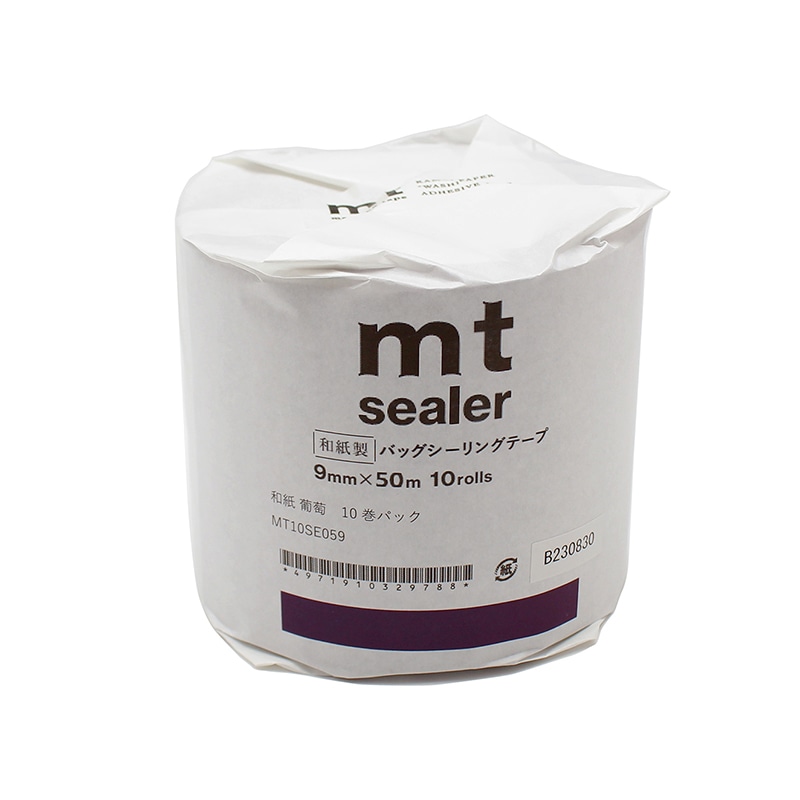 カモ井加工紙 バッグシーラーテープ mt sealer 10巻 和紙 葡萄 MT10SE059 1パック(ご注文単位1パック)【直送品】