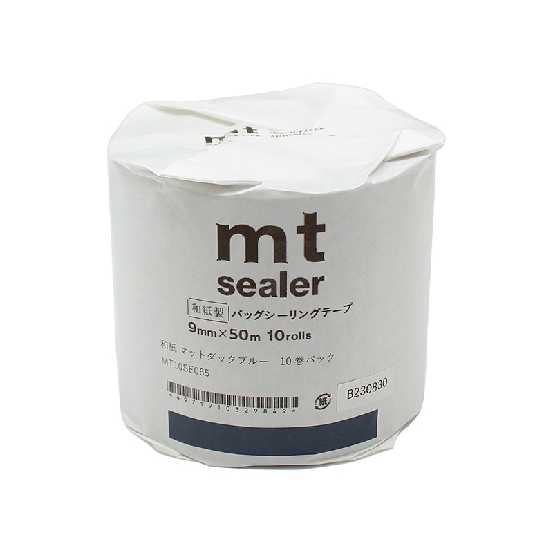カモ井加工紙 バッグシーラーテープ　mt　sealer 10巻　和紙　マットダックブルー MT10SE065 1パック（ご注文単位1パック）【直送品】