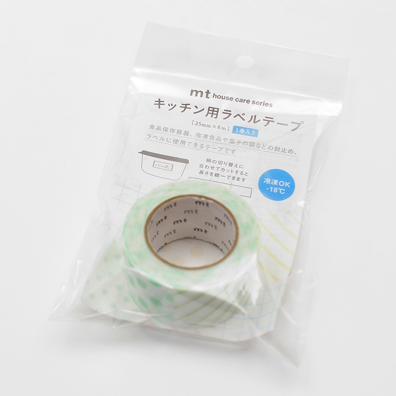 カモ井加工紙 mt キッチン用ラベルテープ 切り替え グリーン MTHOU020 1個（ご注文単位1個）【直送品】