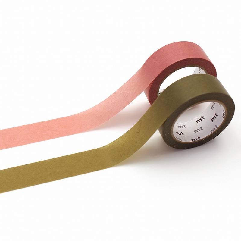 カモ井加工紙 mt upcycle tape 2巻パック ローズピンク×鶯 MT02UP04 1巻(ご注文単位1巻)【直送品】