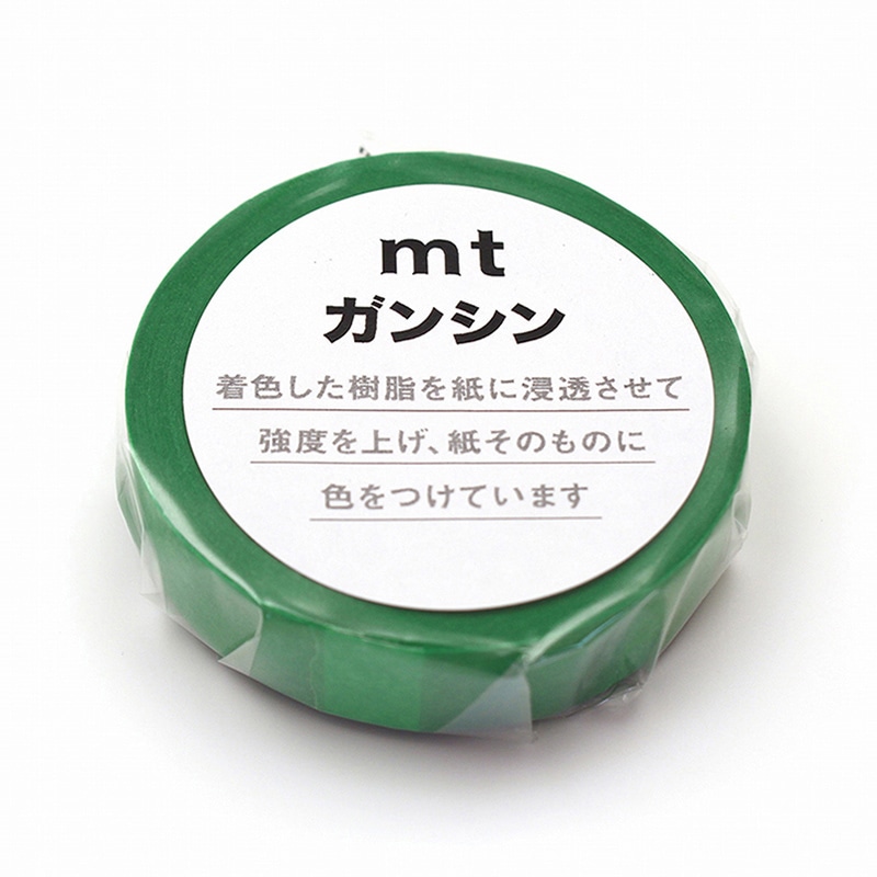カモ井加工紙 マスキングテープ mt ガンシン 緑色 MTGANS13 1巻（ご注文単位1巻）【直送品】