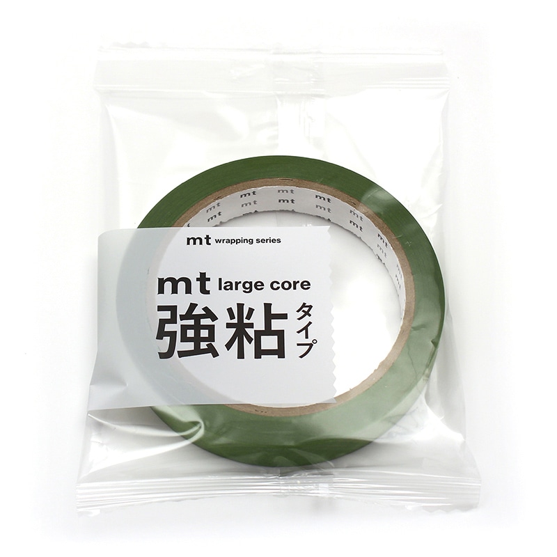 カモ井加工紙 マスキングテープ　mt　large　core 和紙　オリーブグリーン　強粘着 MT01L062 1巻（ご注文単位1巻）【直送品】