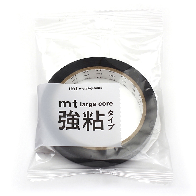カモ井加工紙 マスキングテープ　mt　large　core 和紙　ブラック　強粘着 MT01L067 1巻（ご注文単位1巻）【直送品】