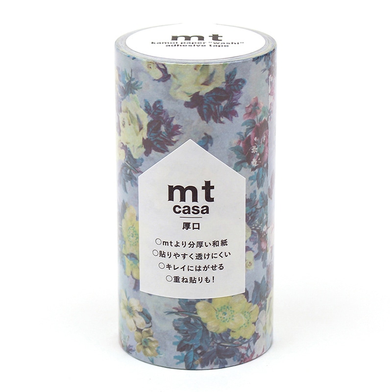 カモ井加工紙 マスキングテープ mt casa 厚口 小花・ボタニカルアート MTCAS017 1本（ご注文単位1本）【直送品】