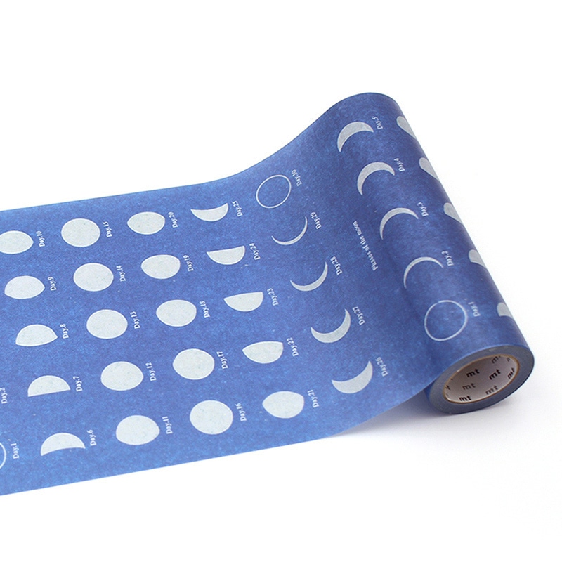 カモ井加工紙 マスキングテープ mt casa 厚口 月の満ち欠け MTCAS030 1本(ご注文単位1本)【直送品】