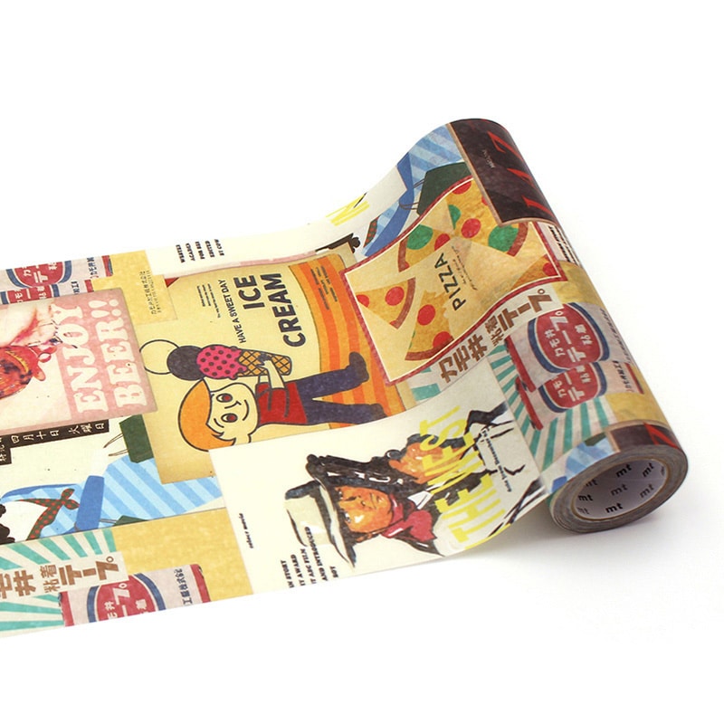 カモ井加工紙 マスキングテープ mt casa 厚口 ヴィンテージポスター MTCAS034 1本(ご注文単位1本)【直送品】