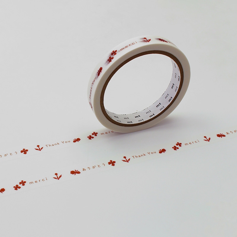 カモ井加工紙 マスキングテープ mt large core ありがとう 強粘着 MT01L070 1巻(ご注文単位1巻)【直送品】