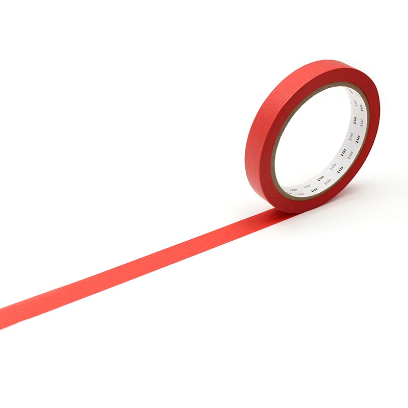 カモ井加工紙 マスキングテープ mt large core 和紙 朱赤 強粘着 MT10L061 10巻/パック(ご注文単位1パック)【直送品】