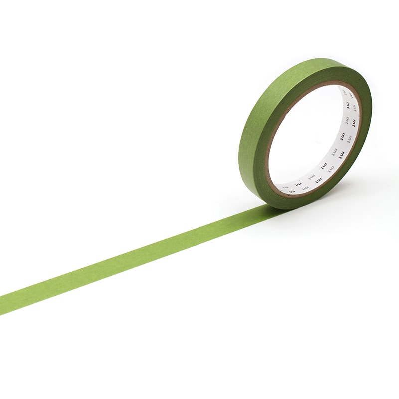 カモ井加工紙 マスキングテープ mt large core 和紙 オリーブグリーン 強粘着 MT10L062 10巻/パック(ご注文単位1パック)【直送品】