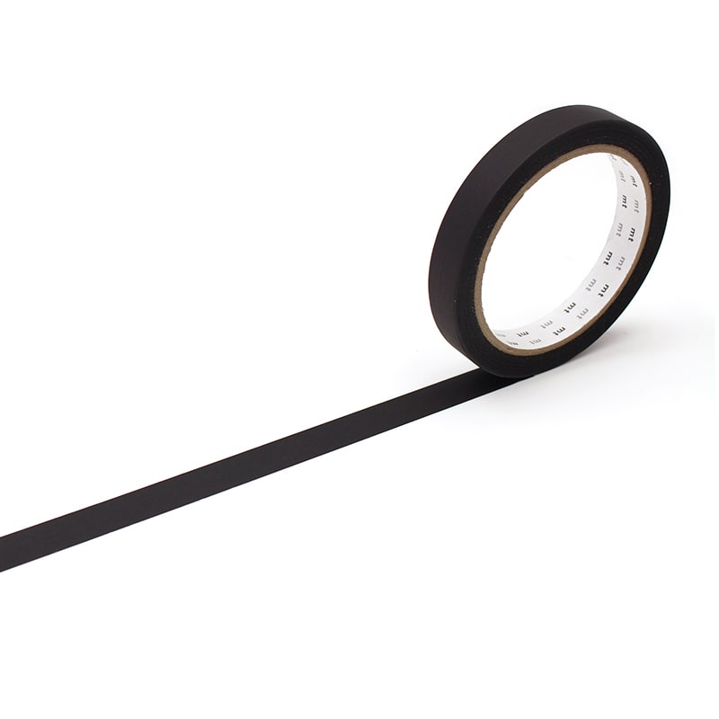 カモ井加工紙 マスキングテープ mt large core 和紙 ブラック 強粘着 MT10L067 10巻/パック(ご注文単位1パック)【直送品】