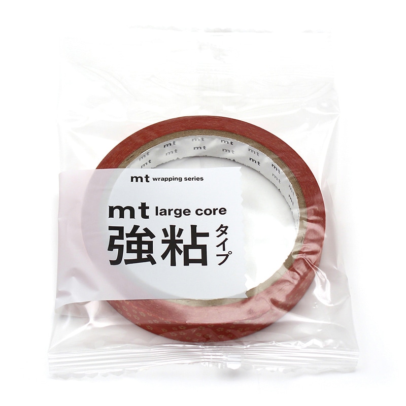 カモ井加工紙 マスキングテープ　mt　large　core ねじり梅・赤橙　強粘着 MT01L074 1巻（ご注文単位1巻）【直送品】