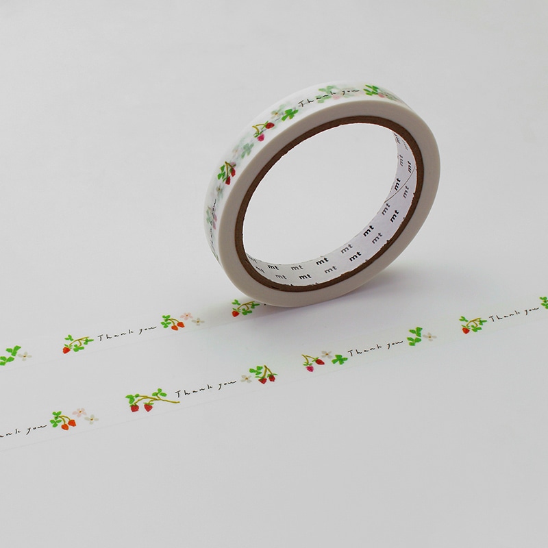 カモ井加工紙 マスキングテープ mt large core いちご 強粘着 MT10L071 10巻/パック(ご注文単位1パック)【直送品】