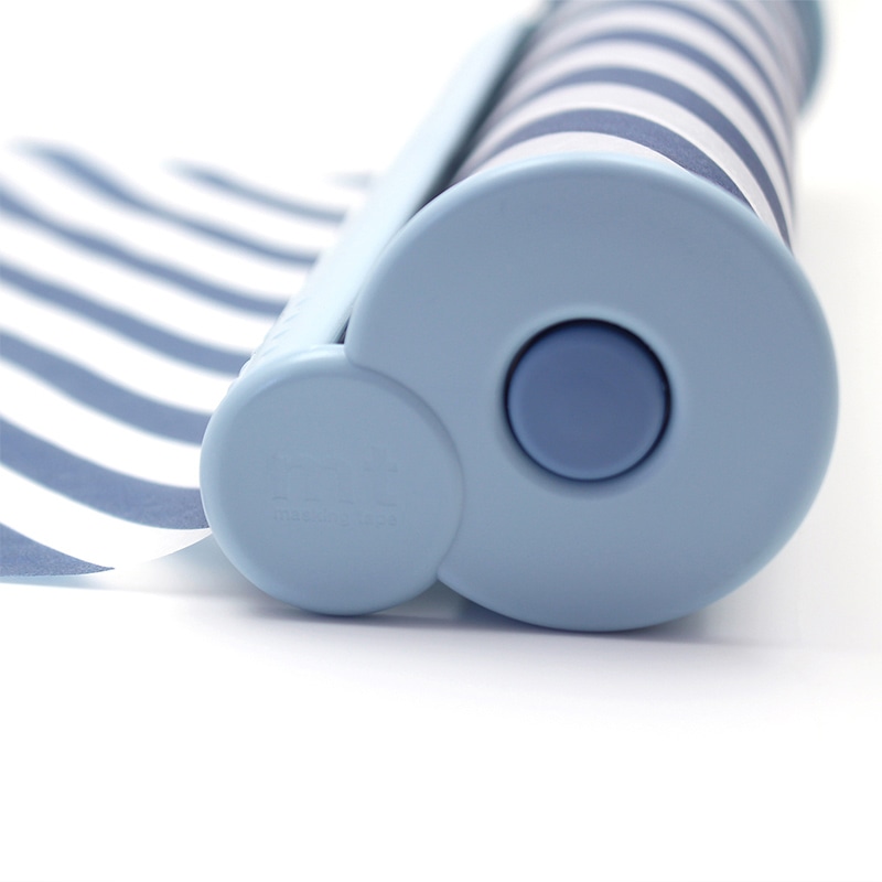 カモ井加工紙 マスキングテープ mt まもラップカッター 箱入 スカイブルー×ストライプ・ネイビー MTMWRP01 1本(ご注文単位1本)【直送品】