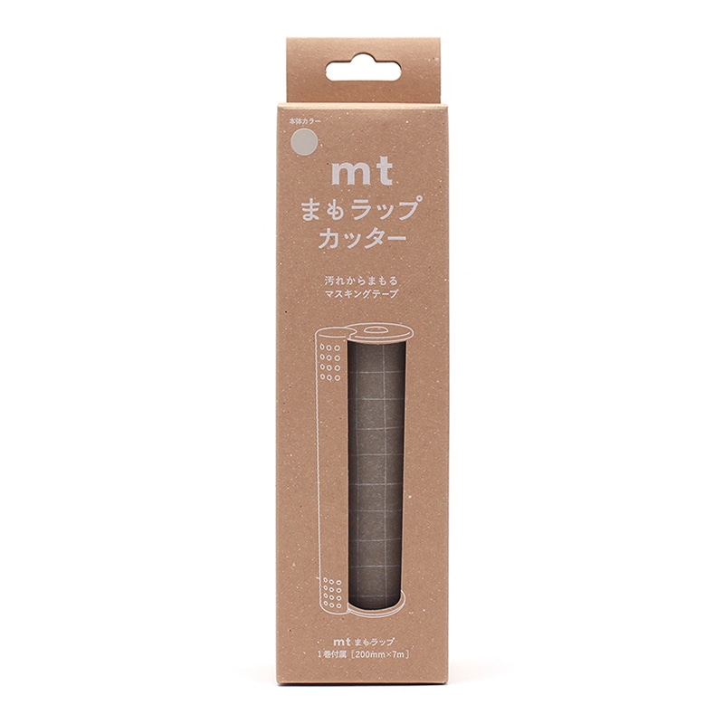 カモ井加工紙 マスキングテープ mt まもラップカッター 箱入 ベージュ×方眼・ベージュ MTMWRP02 1本（ご注文単位1本）【直送品】