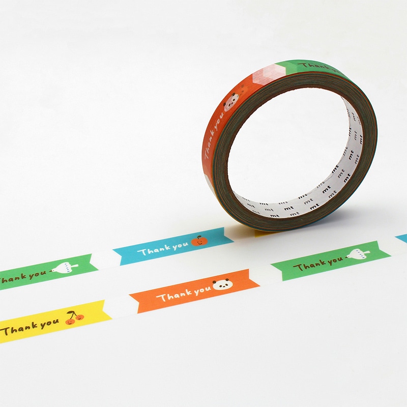 カモ井加工紙 マスキングテープ mt large core 強粘着 10巻 Thank you MT10L084 1個(ご注文単位1個)【直送品】