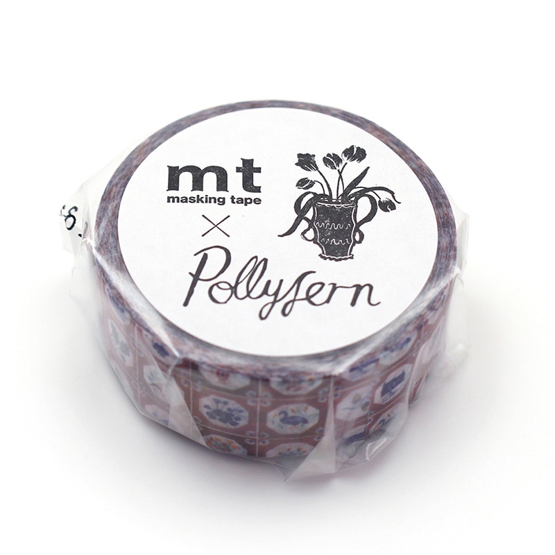 カモ井加工紙 マスキングテープ mt ポーリー・ファーン Tile MTPOLL03 1巻（ご注文単位1巻）【直送品】