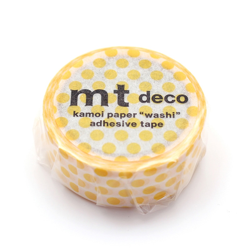 カモ井加工紙 マスキングテープ mt 1P ドット・たんぽぽ MT01D580 1巻（ご注文単位1巻）【直送品】