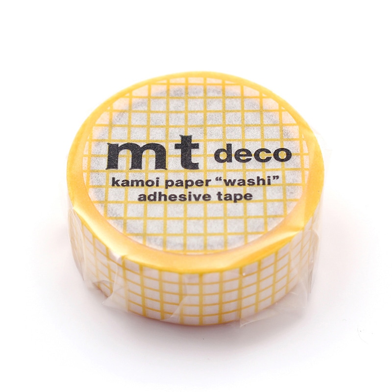 カモ井加工紙 マスキングテープ mt 1P 方眼・たんぽぽ MT01D582 1巻（ご注文単位1巻）【直送品】