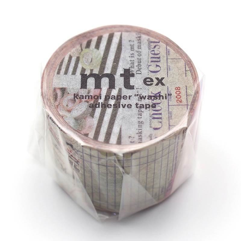 カモ井加工紙 マスキングテープ mt ex レトロコラージュ MTEX1P252 1巻（ご注文単位1巻）【直送品】