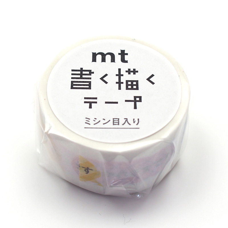 カモ井加工紙 マスキングテープ mt 書く描くテープ ミシン目入り おつかれさまです MTKAKUM01 1巻（ご注文単位1巻）【直送品】