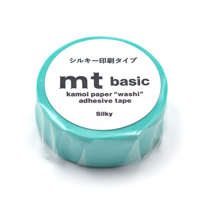 カモ井加工紙 マスキングテープ mt basic シルキーグリーン MT01P587 1個（ご注文単位1個）【直送品】