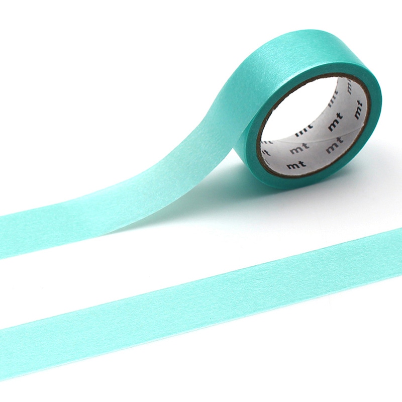 カモ井加工紙 マスキングテープ mt basic シルキーグリーン MT01P587 1個(ご注文単位1個)【直送品】