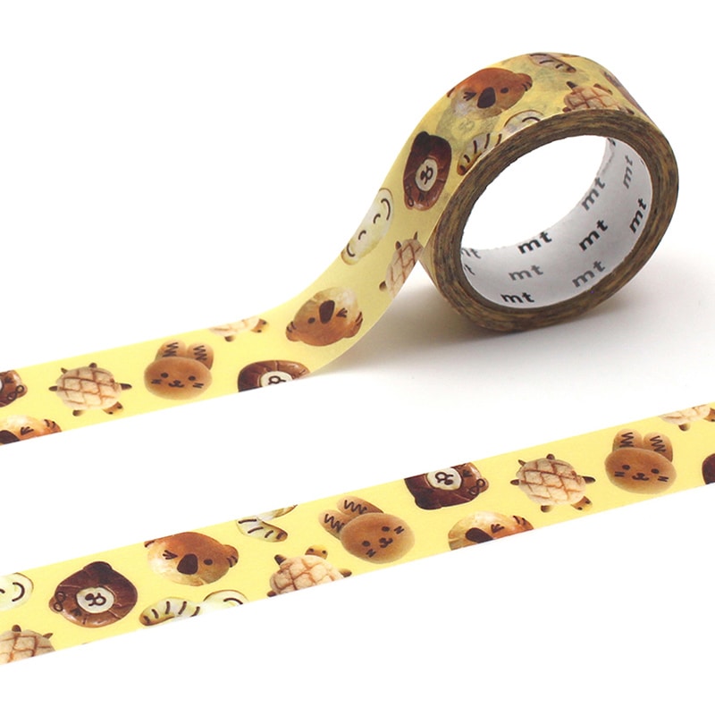 カモ井加工紙 マスキングテープ mt ex どうぶつパン MTEX1P256 1巻(ご注文単位1巻)【直送品】
