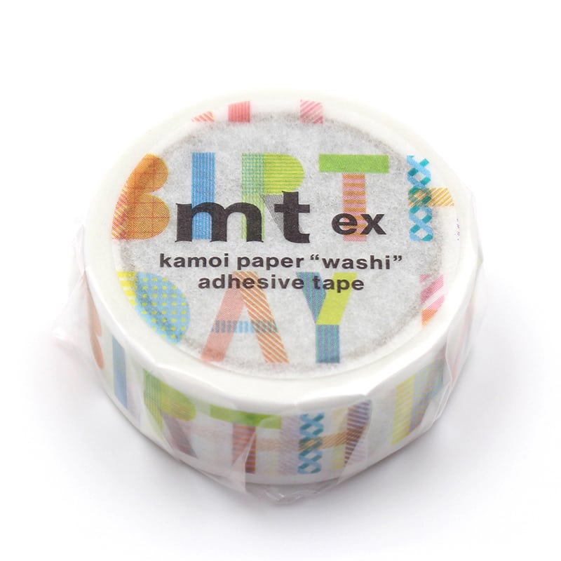 カモ井加工紙 マスキングテープ mt ex Happy birthday MTEX1P261 1巻（ご注文単位1巻）【直送品】