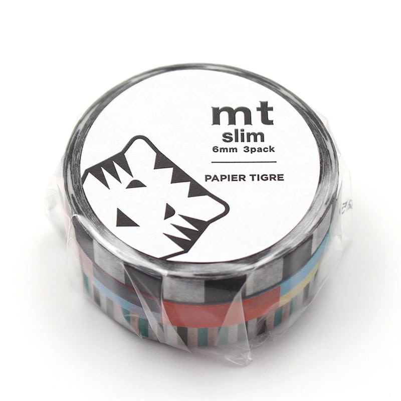 カモ井加工紙 マスキングテープ mt slim パピエ ティグル RUBANS 3巻パック MTSLIM32 1巻（ご注文単位1巻）【直送品】