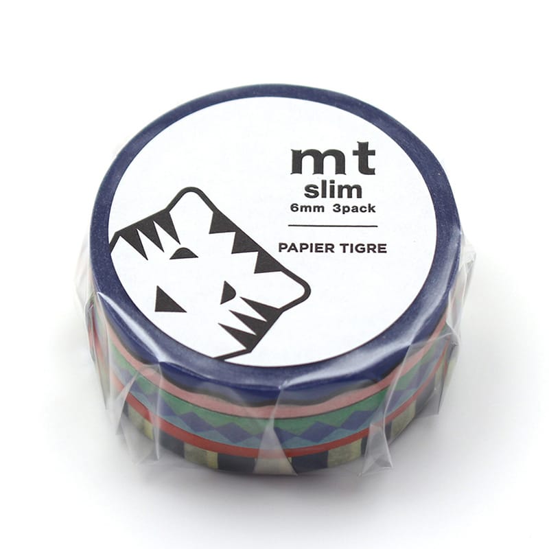 カモ井加工紙 マスキングテープ mt slim パピエ ティグル POOL 3巻パック MTSLIM33 1巻（ご注文単位1巻）【直送品】