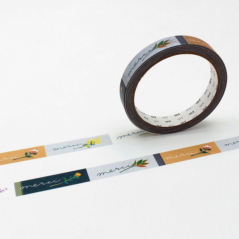 カモ井加工紙 マスキングテープ mt large core 強粘着 1巻 flower MT01L092 1巻（ご注文単位1巻）【直送品】